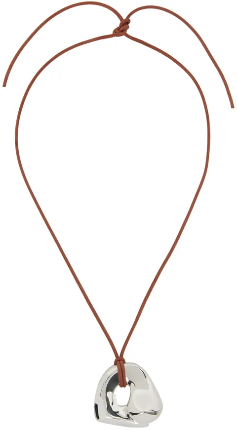 아그메스 익스클루시브 실버 & 브라운 시몬 보드머 터너 거트루드 펜던트 네크리스 232026F023009