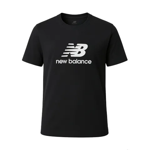 ESS 스택드로고 면 남자 반팔티 반팔 티셔츠 블랙 MT41502-BK