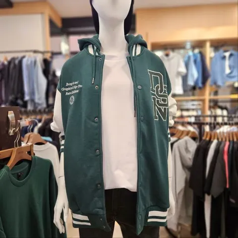 [하프클럽] 티셔츠 가격으로 점퍼 구매 기회~배색 바시티 점퍼 P5JU504(GREEN)