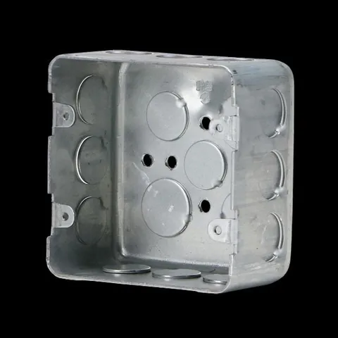 대양 철 매입BOX 사각(2개용) 54MM 타공 ALL 16MM  매입박스 매입복스 자재