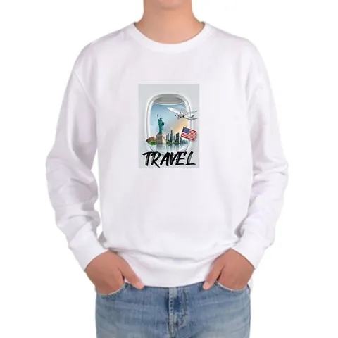 [하프클럽]  맨투맨 전사이즈 미국여행 자유여신상 관광 디자인