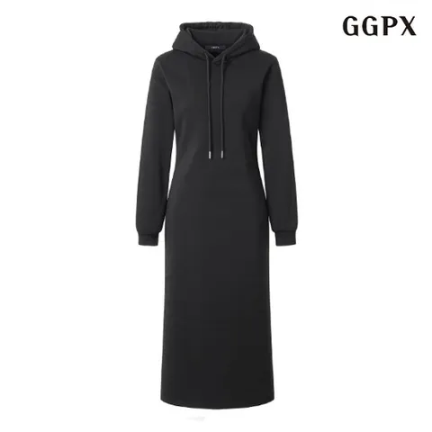 정상가: 69000원ㅣ후드넥 기모 H라인 롱 원피스 (GODOW022D)