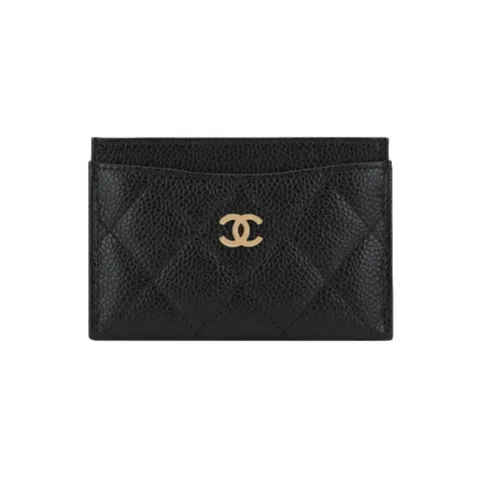 [명품]  클래식 캐비어 카드지갑 블랙 금장 AP0213 Y01864 C3906