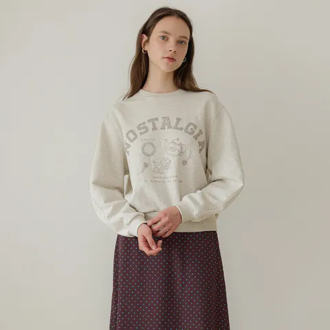 [정가139,000]빈티지 프린트 맨투맨 티셔츠 OE5AE8700