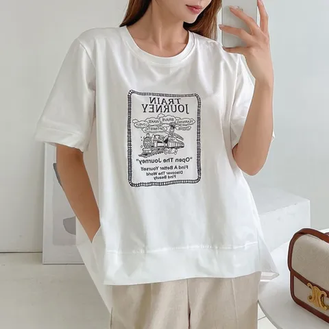 [하프클럽/에이치스타일](WC)조니배색티 여성 민소매