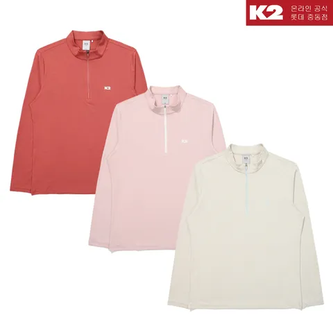 여성 가을 간절기 등산 긴팔 기능성 기본 집업 티셔츠 KWU24292