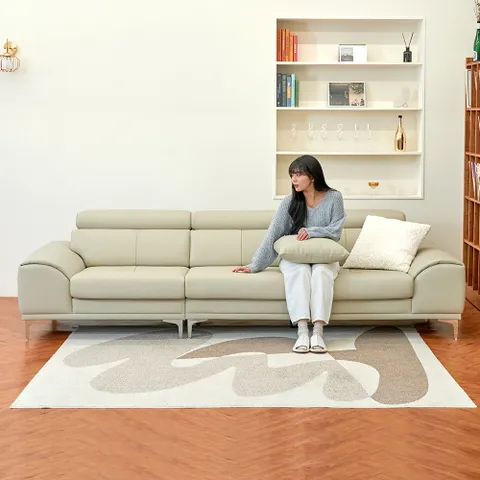 늘나른 어반 4인용 천연면피 통가죽 소파