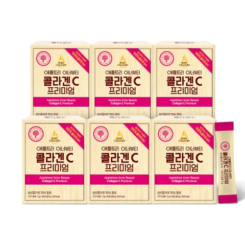 이너뷰티 콜라겐C 프리미엄 저분자 피쉬 콜라겐 펩타이드 콜라겐분말 6박스