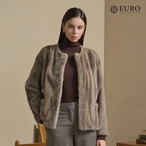 [하프클럽] 휘메일 풀스킨 라운드 밍크코트