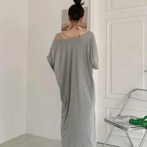 |KSO491A|지티르 오버핏 오프숄더 긴원피스 비대칭 여성 썸머_18170952_597559