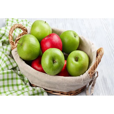 바구니 사과 레드 패브릭 보석십자수 40x60