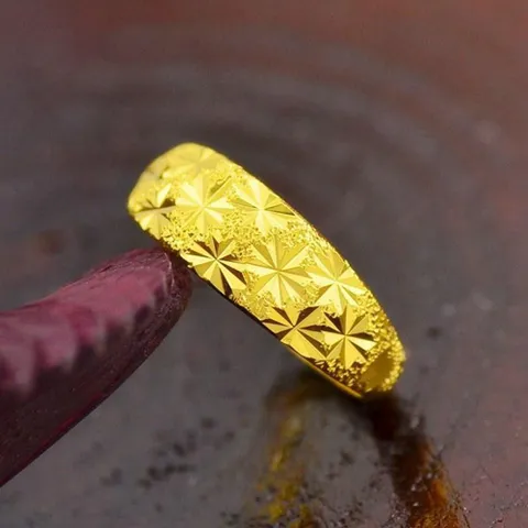 여성 18K 압축 도금 반지 변색없는 라운드어스 14k 써지컬 은 도금 빅사이즈 티타늄 스틸