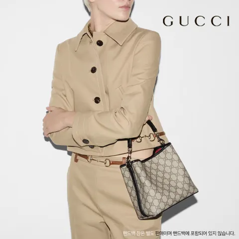 다크 브라운 GG 엠블럼 스몰 버킷백 (GUCCI  AS보증) 블랑앤꼴레뜨