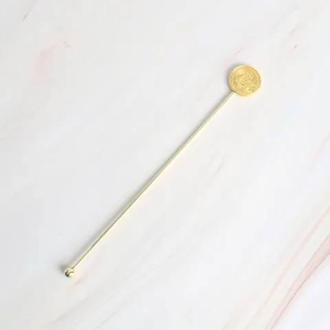 SW  골드 원형 비트코인머들러  S-241