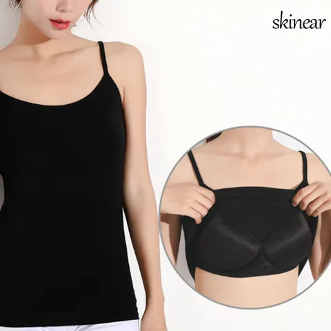 여성 편안한 모달 캡내장 노브라 민소매티셔츠 모달 캡내장 나시티 민소매 이너나시