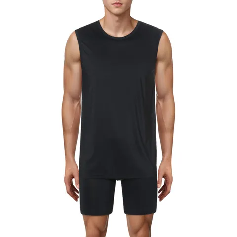 [롯데백화점](언더웨어)]RU1715MPT1715L 아쿠아X 남성 쿨 머슬런닝 롱드로즈세트