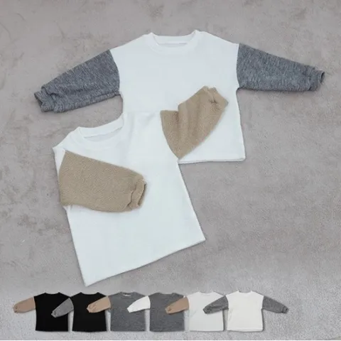 보드리 투톤 아동티셔츠