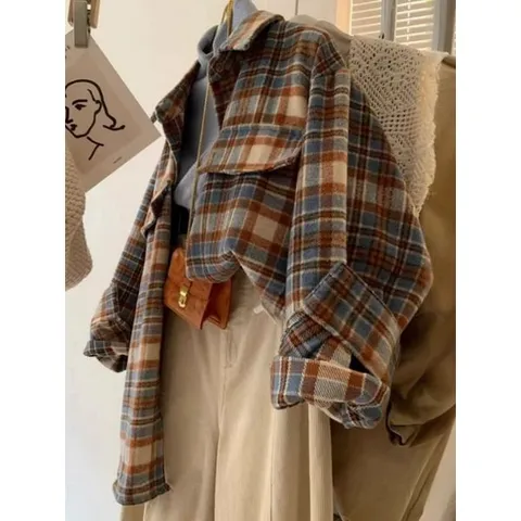 [하프클럽] 빈티지 소프트 체크 셔츠 C25CSH863