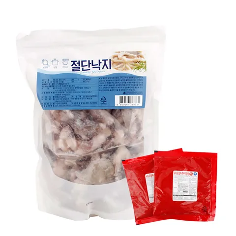 동방유통 손질 절단 낙지 1kg(낙지2봉+소스2봉)