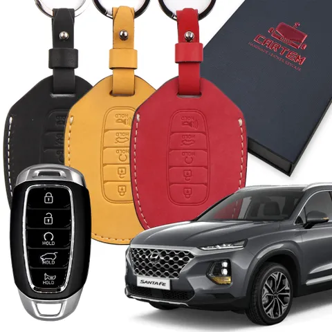 카템 싼타페 TM 장인 가죽 스마트 키케이스