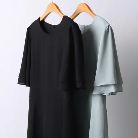 더블 소매 쉬폰 롱원피스 206I804S 빅사이즈 여성