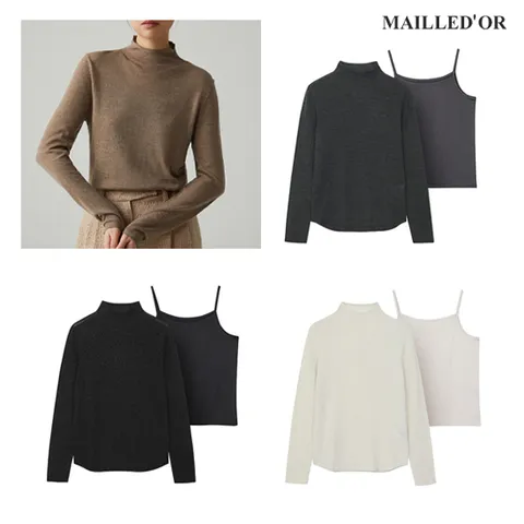 [홈쇼핑인기]울메탈 시스루 풀오버+나시 SET