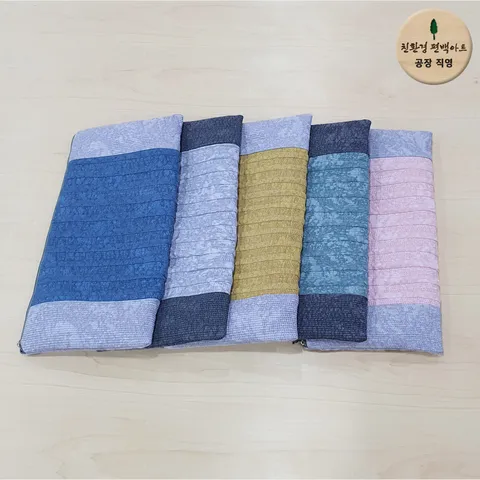 고급 피그먼트 배색 인견 베개 커버