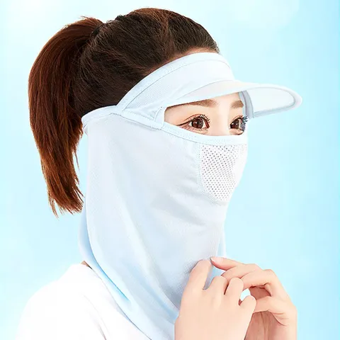 얼굴전면가리개 여름 산책 한강 마스크 블루 숨쉬기편한마스크 얼굴가리개 여름용마스크