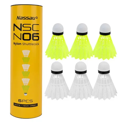 낫소 배드민턴셔틀콕 셔틀콕 나일론 (옐로우.화이트) (N06)