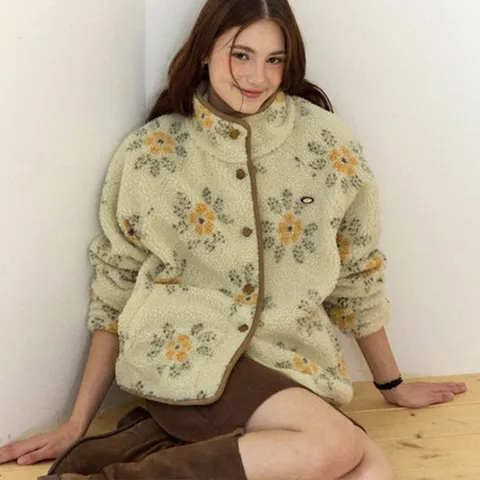 [아워호프] Florence Button Fleece Jacket - Ivory [H25WT-OT07-IVO]