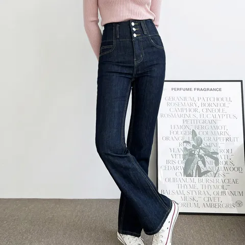 [sado]여성 하이웨스트 슬림부츠컷 청바지 진청 WJ-9