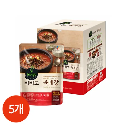 CJ 비비고 육개장 500g x 5개
