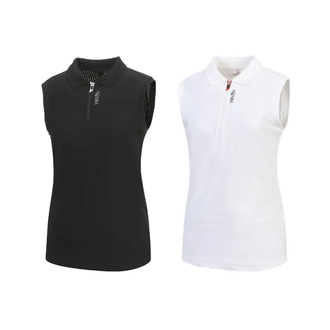 골프 여성 SS 컬러 블로킹 지퍼 민소매 셔츠 HWGX702R619