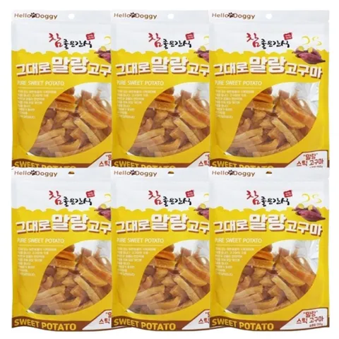 강아지 간식 반건조 고구마 스틱 250g 영양 건강한 반려동물 반려견고구마간식 반려견고구마말이