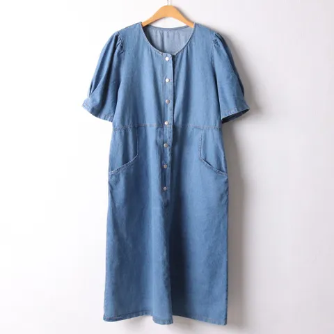 아이우먼 큐티데님버튼롱원피스 CHI444M304 빅사이즈