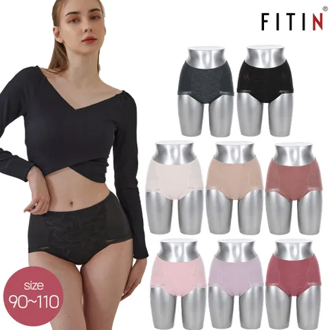 [방송히트]FITIN 535 빅사이즈 하이웨스트 노라인 레이스 보정팬티 8종 (90~110)