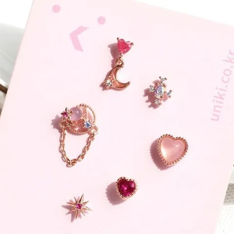 [오노마] ONM (낱개판매) 달의 정령님 체인 별존 귓볼 피어싱 (17775319)