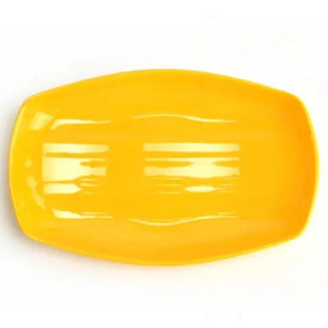 식당용 사각 타원 접시 멜라민(KJ)- 3호 검정색 빵접시 이쁜접시 개인그릇 초밥접시