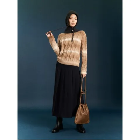 [24FW]플리츠 스커트  다크네이비(BF4X27C01R)