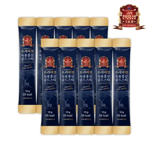[고려천홍삼] 프리미엄 녹용홍삼 골드스틱 10포