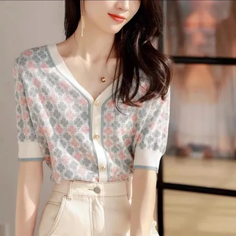 [브리치] 제로투올샵 / 다이아몬드 패턴 여름 가디건 여름가디건 루즈핏 초록색