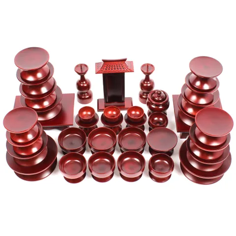 정품 고급 남원 제기세트 37P [진품 수제 오리목 제기세트]