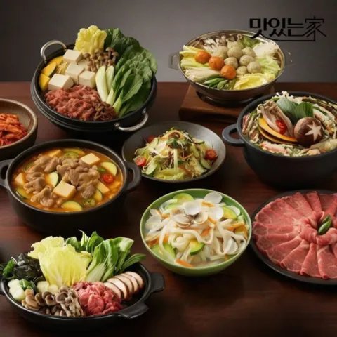 [G]채선당 시그니쳐 밀키트 6종 4인분 모음_샤브샤브_밀푀유나베_스키야끼_백합칼국수_굴림만두전골