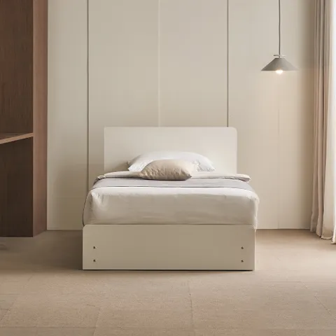 에몬스 플랫온 LED 호텔 수납침대 SS + 휴 플랫탑 매트리스