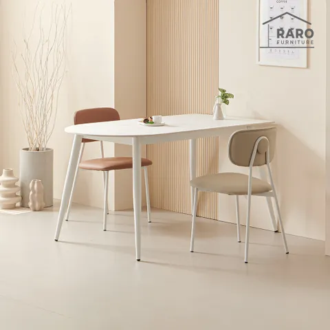 라로퍼니처 조이 1350 반타원 포세린 통 세라믹 식탁 세트 (식탁+의자2)