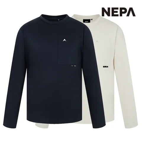 공용 C/P 포켓 긴팔 라운드 티셔츠 7JE5366