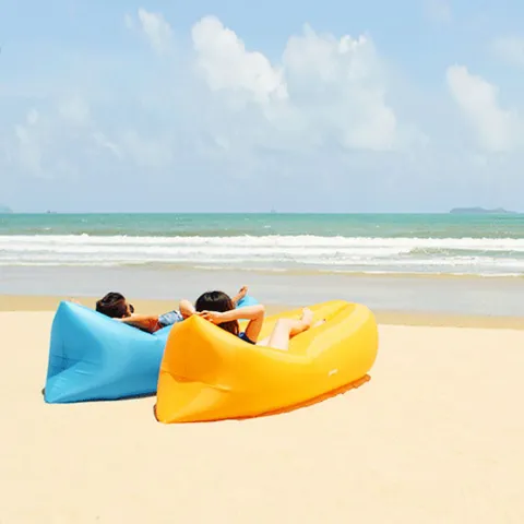 파우치포함 캠핑 휴대용 에어소파 1인용 빈백 빈백 바람의자 캠핑소파 성유리소파