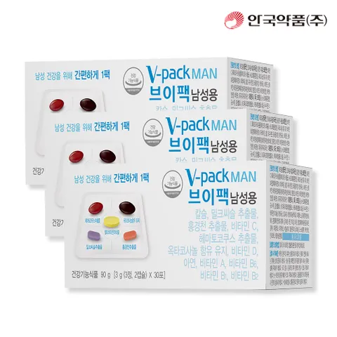 [안국약품]브이팩 V-PACK 남성용 영양제 30포X3박스(3개월)