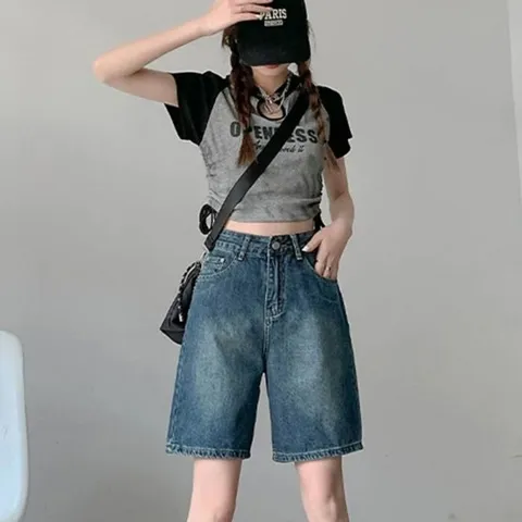 [오노마] ONM 여성 여름 탄탄데님 A라인핏 코디아이템 빈티지라 (40825148)