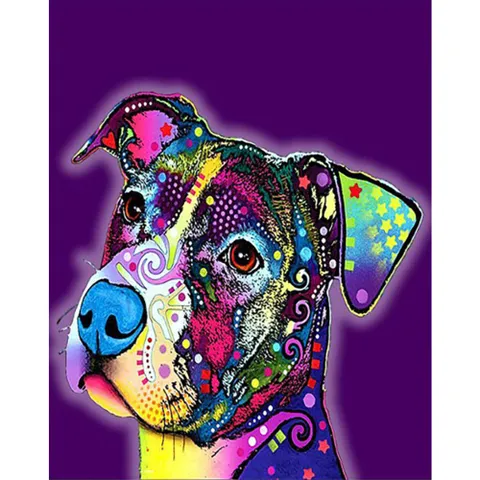 강아지보석십자수 판타지아 강아지  패브릭  보석십자수 40x50 패브릭형보석십자수
